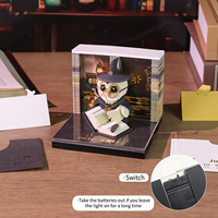 Sculpture en papier 3D Wizard Professor Owl, feuilles de calendrier découpées au laser détachables, modèle de cube de notes cachées pour la décoration de bureau