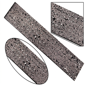 Matériel en acier durable pour la fabrication, billettes droites en acier Damas 12 pouces x 2 pouces x 4 mm, matériau à motifs de qualité supérieure, OEM - Product Image 1