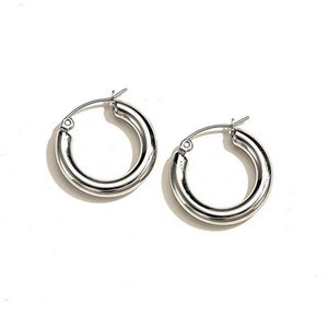 Factory Wholesale Hoop Earring Women Jewelry <b>Gold</b> Plated Stainless Steel Earrings - Product Image 4