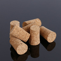 Bouchons coniques en liège pour bouteilles de vin et de bière, grands et petits, en bois synthétique imitation chêne brun clair pour bouteilles en verre