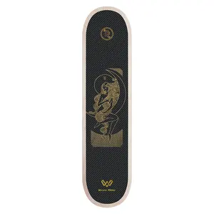 Commercio all'ingrosso personalizza in fibra di carbonio Blank Canadian Maple Skateboard Deck tavole da Skateboard in fibra di carbonio 7 strati blank deck