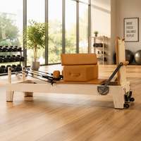 Reformer Pilates Classique en Érable pour Usage Commercial en Studio de Gymnastique, avec Ressort Allemand