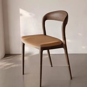 Chaise de salle à manger en bois de luxe moderne nordique, table basse de salon, table de banquet rétro - Product Image 4