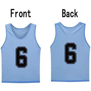 100% Polyester Custom Sport <b>Bib</b> Vest Breathable <b>Football</b> Training Gear Mercerized Shirt Top Set for Sports Training OEM Service - Product Image 2
