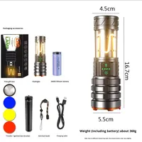 Lampe torche laser LED super brillante blanche, portée de faisceau de plus de 500 m, rechargeable, multifonction, zoom, portable, lampe de camping