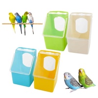 Support d'alimentation multicolore anti-gaspillage pour oiseaux, accessoire de fixation pour cage pour calops et agapornis, gadget d'alimentation pour perroquets