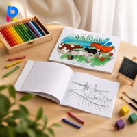 Livre de coloriage à l'eau parfumé personnalisé en usine, impression de haute qualité, jouet pour enfants, pinceau, cadeau créatif pour l'apprentissage artistique des enfants