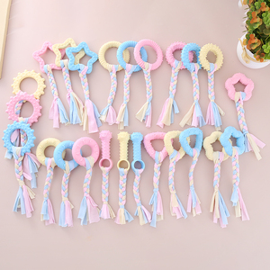 Jouets molaires pour animaux de compagnie nettoyage des dents corde en coton résistance aux morsures soulage l'ennui petit chiot chien barre d'os jouet à mâcher interactif - Product Image 6
