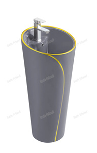 Nhà máy sang trọng màu đen và vàng dòng gốm một mảnh siphonic nhà vệ sinh washdown tủ quần áo đổi mới phòng tắm commode <span class=keywords><strong>WC</strong></span> lưu vực Bộ - Product Image 5