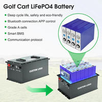 Paket baterai Keranjang Golf Ion Lithium LiFePO4 36V 48V 72V dengan tampilan aplikasi seluler lebih dari 4000 siklus produk asli