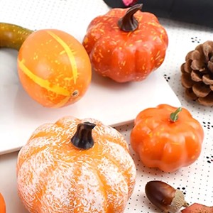 Artificial Pumpkins <b>Mini</b> Pumpkins Pine Cones Maple Leaves Acorns Pomegranate Assorted Set Thanksgiving Easter Fall Home <b>Table</b> - Product Image 3