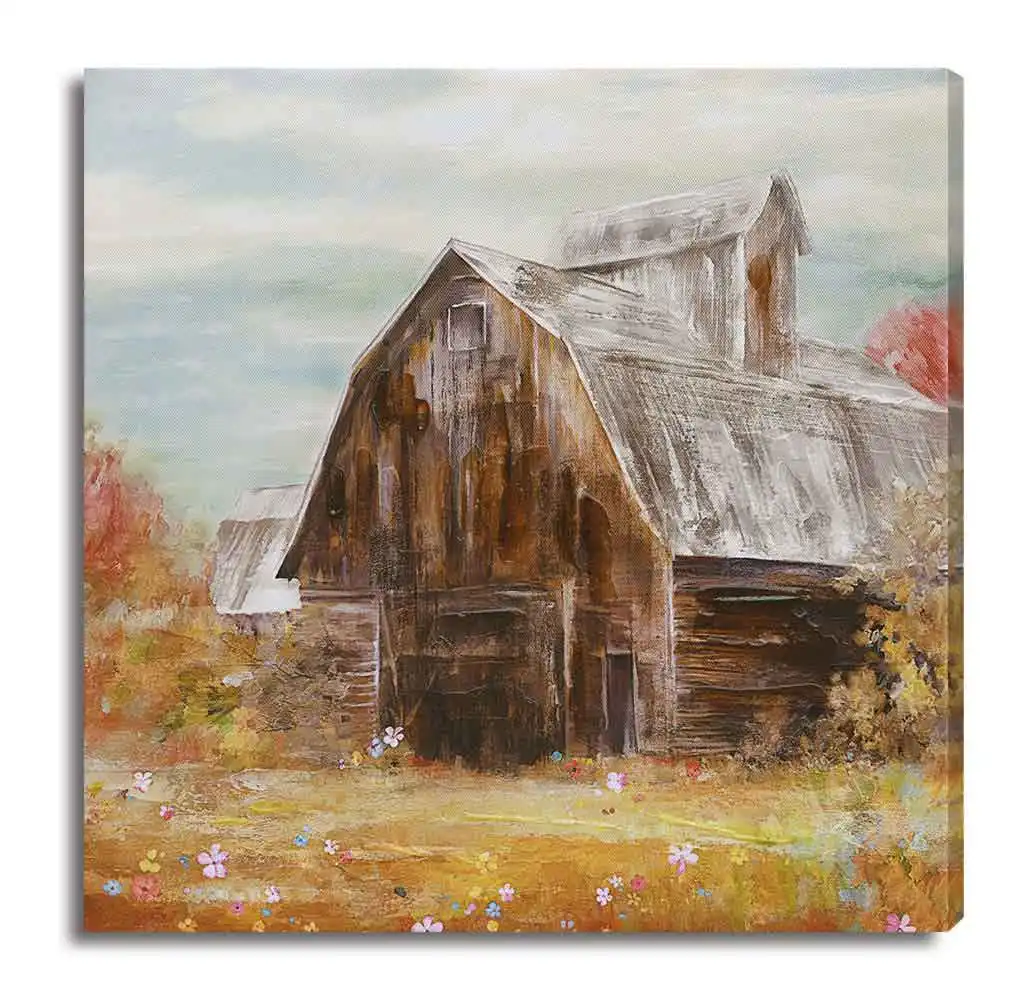 Modern Home Decor Landscape Painting Country Cottage Wall Art Acrylic Painting Canvas Painting