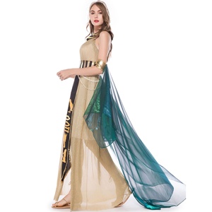 Costume de cosplay de reine noire et dorée pour femme, imprimé Pharaon, pour Halloween - Product Image 3