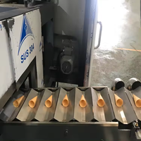 Vente en gros de qualité supérieure entièrement usine chinoise de fabrication de biscuits cornet de crème glacée gaufrés machine à fabriquer des gobelets à fleurs pour bol comestible