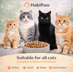 อาหารแมวเม็ดแห้งสูตรโภชนาการครบถ้วน ผสมโปรตีนจากเนื้อสัตว์ ทอรีนเสริม บำรุงผิวหนังและขนให้แข็งแรง รับผลิตแบบ OEM ODM - Product Image 1