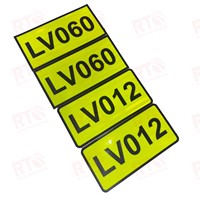 Autocollants en matériau réfléchissant fluorescent jaune à impression numérique micro-prismatique personnalisable, autocollants en vinyle réfléchissant de classe