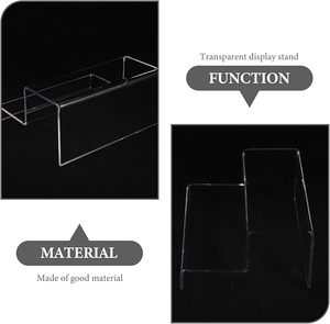 Trong suốt Acrylic 2-Tier hiển thị Riser rõ ràng Craft hình lưu trữ đứng cho nhà văn phòng bàn hiển thị thanh lịch Rack cho chương trình - Product Image 3