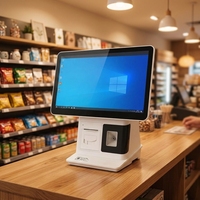 Terminal POS Táctil Capacitivo de 15.6 Pulgadas con Impresora Térmica Integrada de 58 mm, Escáner de Código de Barras 2D Opcional, Android/Windows 1366x768