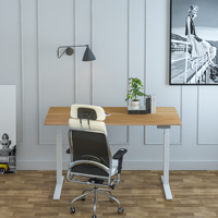 Bureau de travail en fer durable à hauteur réglable avec un seul moteur silencieux, ergonomique et debout