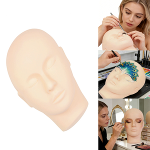 Têtes de mannequin de pratique professionnelle de haute qualité <span class=keywords><strong>Tête</strong></span> de poupée de mannequin de formation d'extension de cils en silicone - Product Image 1
