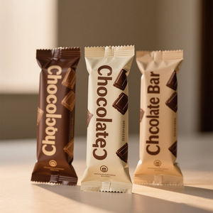 Bolsita de plástico con bordes dentados impresos personalizados con sello lateral trasero para alimentos, embalaje de cereales y galletas, bolsa de barra de Chocolate Mylar - Product Image 3