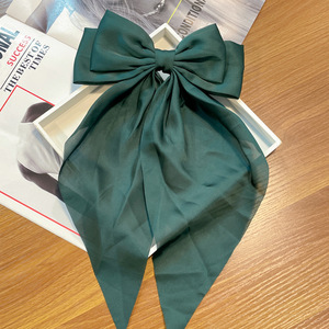 Korean Style Girls' <b>Bow</b> Hairpin High-Grade Double-Layer Large Version Fashion <b>Clip</b> Made of Cotton Linen for Daily Wear - Product Image 6