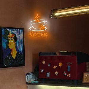 Letrero de neón de café YUFAOO, luz LED de pared, decoración artística acrílica para cafetería, restaurante, sala de estar, regalo de fiesta - Product Image 5