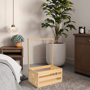 Cổ điển khắc hình chữ nhật hình lưu trữ bin linh hoạt THÙNG GỖ cho quần áo trẻ em Tặng hộp - Product Image 4