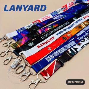 Lanière <span class=keywords><strong>de</strong></span> cou en polyester tissé imprimé par sublimation, personnalisée, promotionnelle, bon marché, <span class=keywords><strong>de</strong></span> créateur, faible MOQ, du fabricant d'origine - Product Image 3