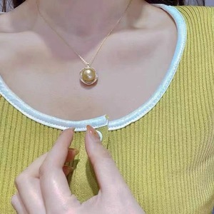 Colgante de Plata S925, Soporte Vacío para DIY, Accesorios con Cuentas Redondas de 12-13 mm, 30945, Colgante para Collar - Product Image 3