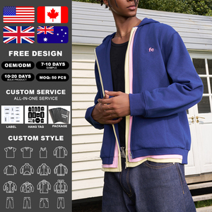 KingSen High Quality Unisex 100% Cotton Embroidery <b>Pullover</b> Hoodie Patch Work Hip Hop Winter Breathable <b>for</b> <b>Men</b> and Women - Product Image 2