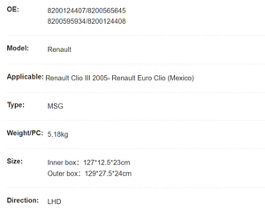 BILIFOR Nuovo Servosterzo di Qualità OEM per <span class=keywords><strong>Renault</strong></span> <span class=keywords><strong>Clio</strong></span> III <span class=keywords><strong>2005</strong></span>- <span class=keywords><strong>Renault</strong></span> Euro <span class=keywords><strong>Clio</strong></span> (Messico) con Garanzia di 12 Mesi, Montaggio Diretto - Product Image 2