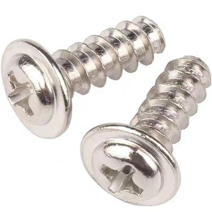 Phillips Head Self Tapping Screws With Washers Metric Carbon Steel Q215 Round Head Right Hand Thread For Metal - Product Image 1