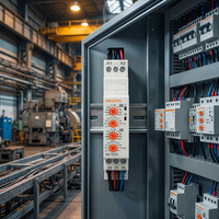 Module de relais temporisé double étage haute puissance RETELEK RS-TD23 DPDT 12-240V AC/DC, montage sur rail DIN, interrupteur miniature
