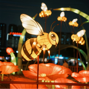 Linternas Chinas Hechas a Mano con Forma <span class=keywords><strong>de</strong></span> Abeja, Impermeables y Duraderas, <span class=keywords><strong>para</strong></span> Festivales, Navidad, Jardín, Parques Temáticos, Fiestas y Celebraciones - Product Image 6