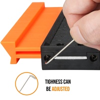 Ensemble de jauges de contour de 5 et 10 pouces Outil de travail du bois en plastique ABS de haute précision avec cadre circulaire irrégulier pour la duplication