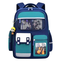 Sac d'école de haute qualité pour garçons et filles (CP-CM2) – OEM, doublure en toile, cadre externe, fermeture ouverte, panneaux, imperméable, ceinture à coussin d'air