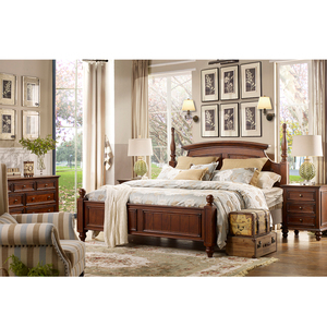 Ensemble de meubles de <span class=keywords><strong>chambre</strong></span> à <span class=keywords><strong>coucher</strong></span> <span class=keywords><strong>en</strong></span> <span class=keywords><strong>bois</strong></span> massif de chêne <span class=keywords><strong>rouge</strong></span> américain - Comprend un lit, une coiffeuse et une table de chevet pour une utilisation <span class=keywords><strong>en</strong></span> <span class=keywords><strong>chambre</strong></span> à <span class=keywords><strong>coucher</strong></span> - Product Image 4