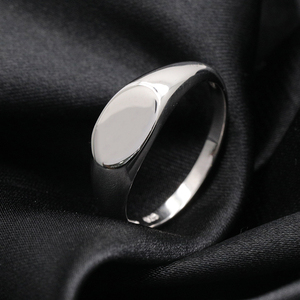 Anello Chevalier Minimalista Personalizzabile con LOGO Inciso, in Argento Sterling <span class=keywords><strong>925</strong></span>, per Uomo e Donna - Product Image 4