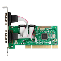 Tarjeta Serie Lekuo PCIe de 2 Puertos RS232, Adaptador de Controlador de Puerto COM DB9, Automatización Industrial, Compatible con Windows 11, 921.6Kbps, en Stock