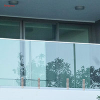 Rampe réglable en acier inoxydable 304 de haute qualité, moulée avec précision, rampe en verre, clôture de piscine en verre, noir