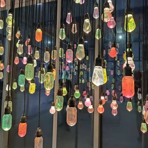 Hot bán ngoài trời chiếu sáng trang trí ngoài trời Mall công viên lễ hội đa màu sắc nhựa đầy màu sắc mặt dây chuyền <span class=keywords><strong>LED</strong></span> tráng men đèn đồ trang trí - Product Image 3