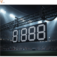 Layar LED Digital Tahan Air untuk Tanda Harga Bensin, Lampu LED Bensin Bercahaya Tinggi, Tanda Harga Minyak untuk SPBU