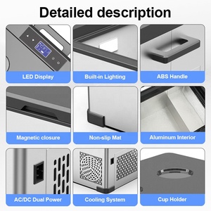 Réfrigérateur-congélateur de voiture 40L à <span class=keywords><strong>prix</strong></span> d'usine avec batterie amovible 12V 24V, zone unique, portable, pour extérieur - Product Image 4