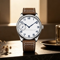 Montre squelette vintage de haute qualité 40,6 mm avec mouvement mécanique Seagull ST3600, boîtier en acier inoxydable et logo personnalisé