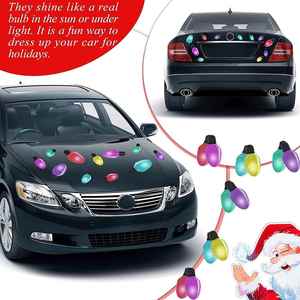 Decoraciones Navideñas para Refrigerador de Coche, Imanes Reflectantes con Forma de Bombilla con Cables Magnéticos - Product Image 4