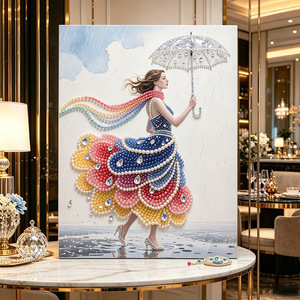 Peinture Mosaïque Faite Main 5D à Forme Spéciale avec Perles, Motifs Papillon, Chat, Fleur, Dame <span class=keywords><strong>pour</strong></span> Décoration de Salon et Cadeau <span class=keywords><strong>pour</strong></span> Adultes - Product Image 2