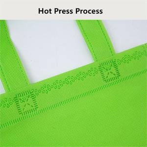 Sac fourre-tout écologique réutilisable en non-tissé, petits sacs cadeaux avec poignée pour promotion, logo personnalisé, vente en gros, 20x20cm - Product Image 2