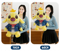 Peluche Lapin Cowboy Stitch, Coussin en Peluche Super Doux avec Rembourrage en Coton PP, Anti-Stress, Brodé, Cadeau pour Enfants
