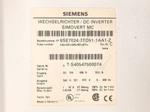 Tarjeta Original Nueva 6SE70247TD511AA1Z <span class=keywords><strong>EStC</strong></span> C43G41G95K01K11CUMCADB para PLC - Product Image 5